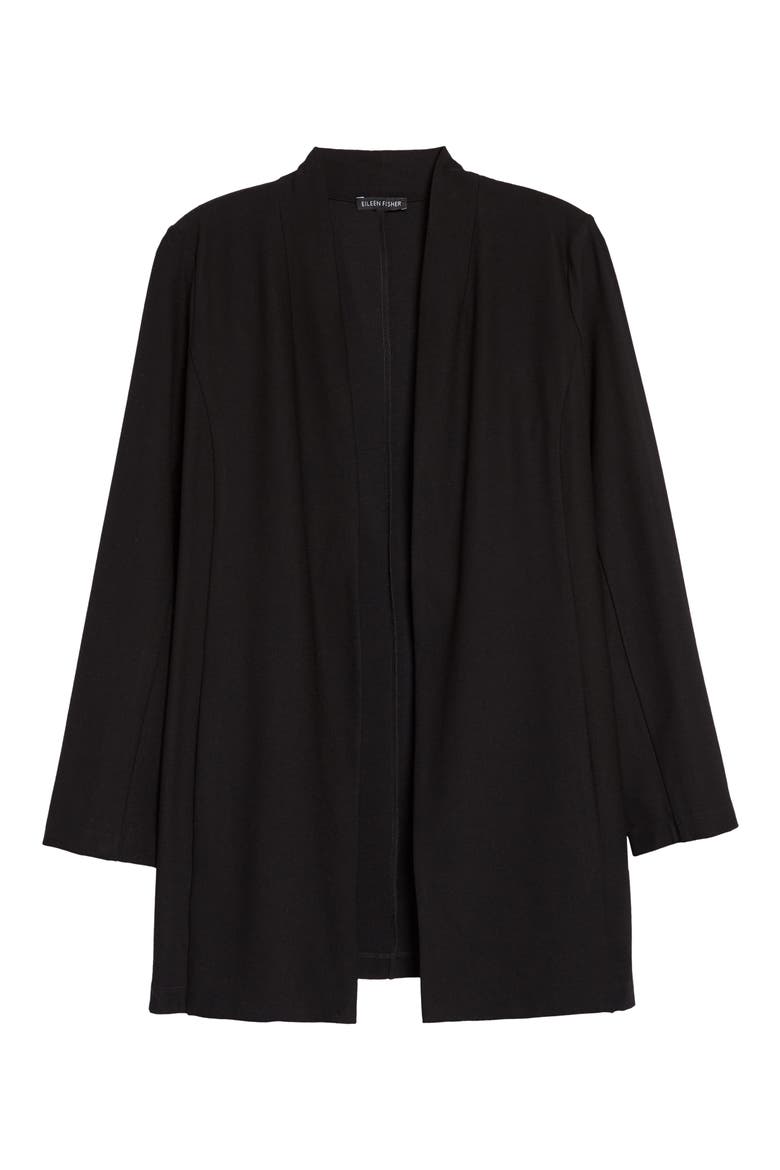 Open Front Shawl Jacket, Alternate, color, BLACK