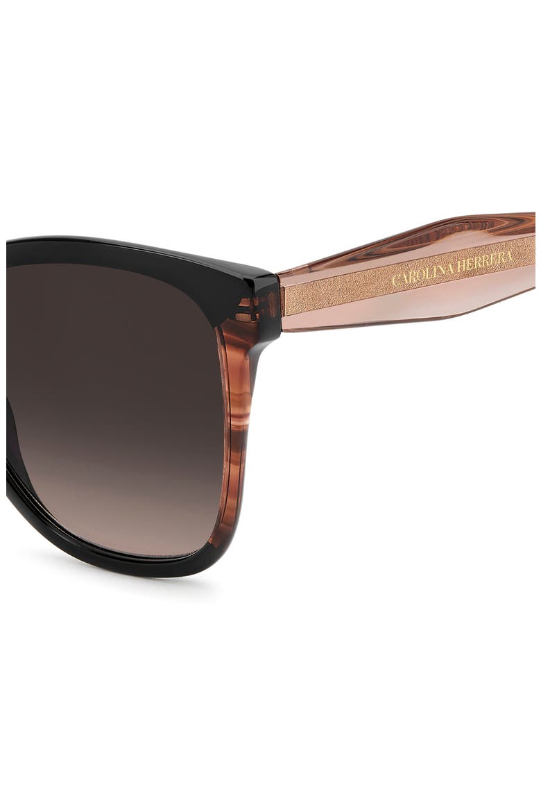 56mm Gradient Butterfly Sunglasses, Alternate, color, BLACK PINK/ BROWN
