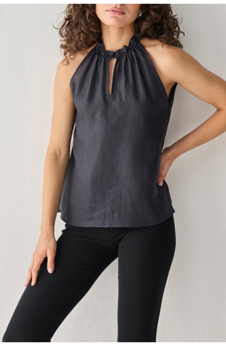 Reistor Halter Neck Top, Main, color, Black
