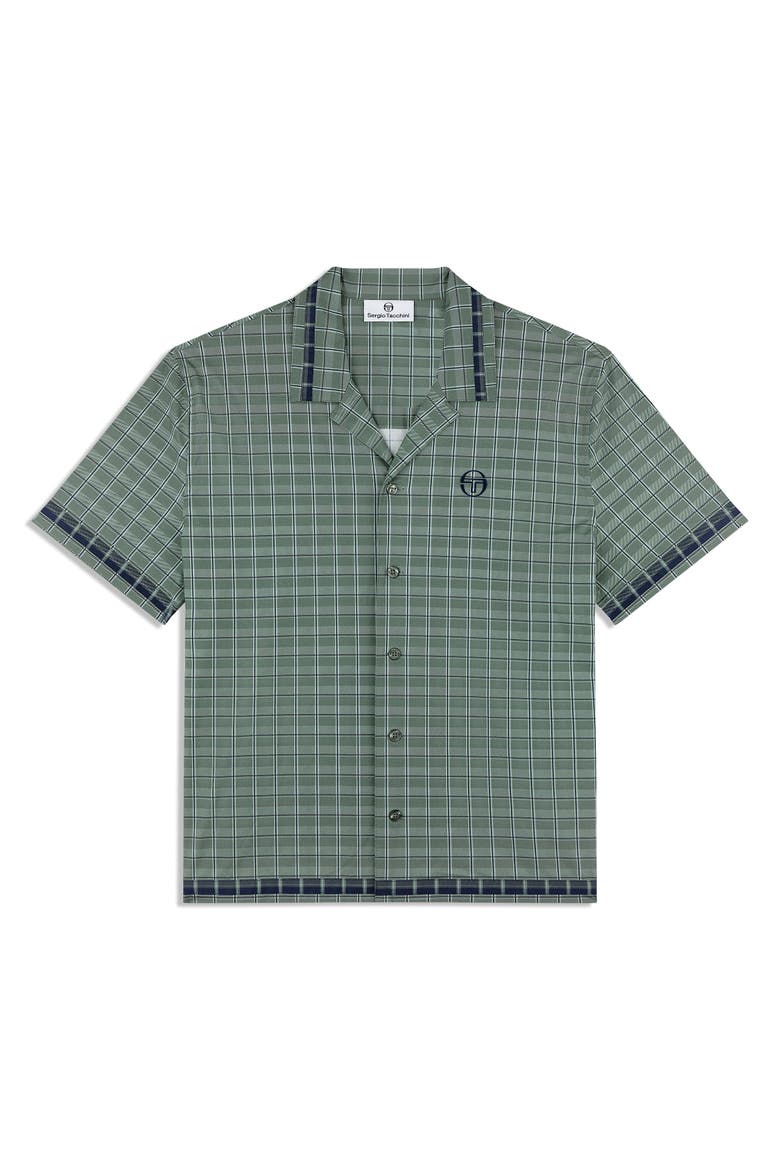 Quadretto Cabana Shirt, Alternate, color, DUCK GREEN