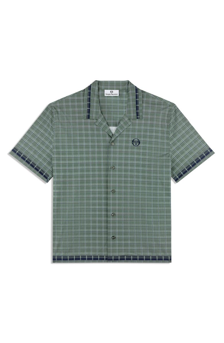 Sergio Tacchini Quadretto Cabana Shirt, Alternate, color, Duck Green