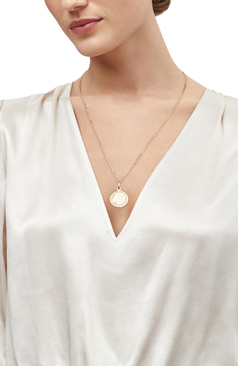 Frankie & Zoe Aries Pendant Necklace, Alternate, color, Yellow Gold