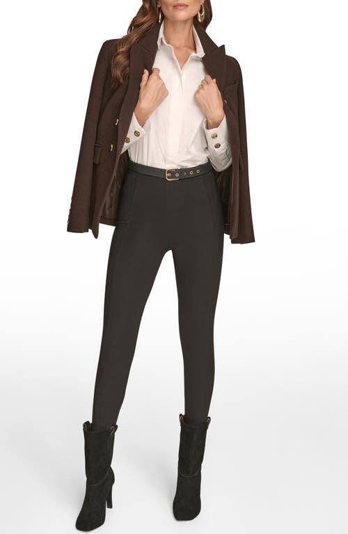 Donna Karan New York Double Breasted Wool Blend Blazer In Brown