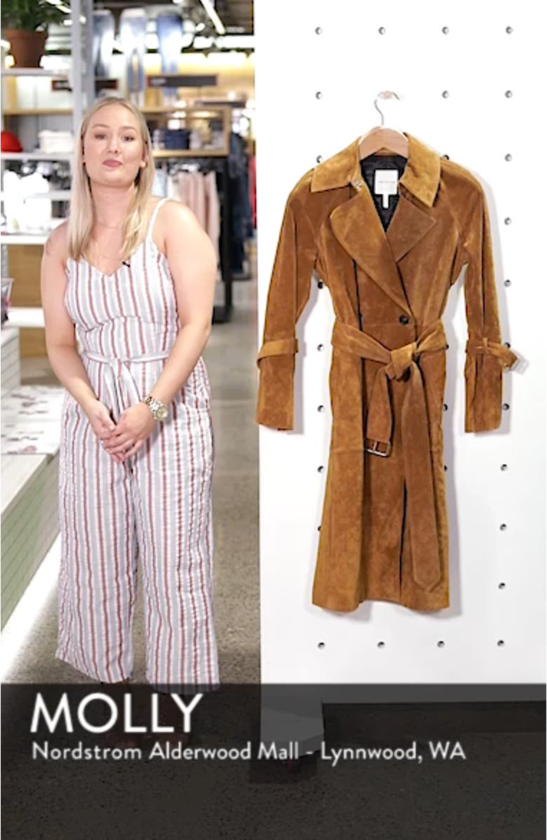 Genuine Suede Trench Coat, sales video thumbnail