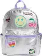 Little Chicken Kids' Metallic Canvas Patch Backpack