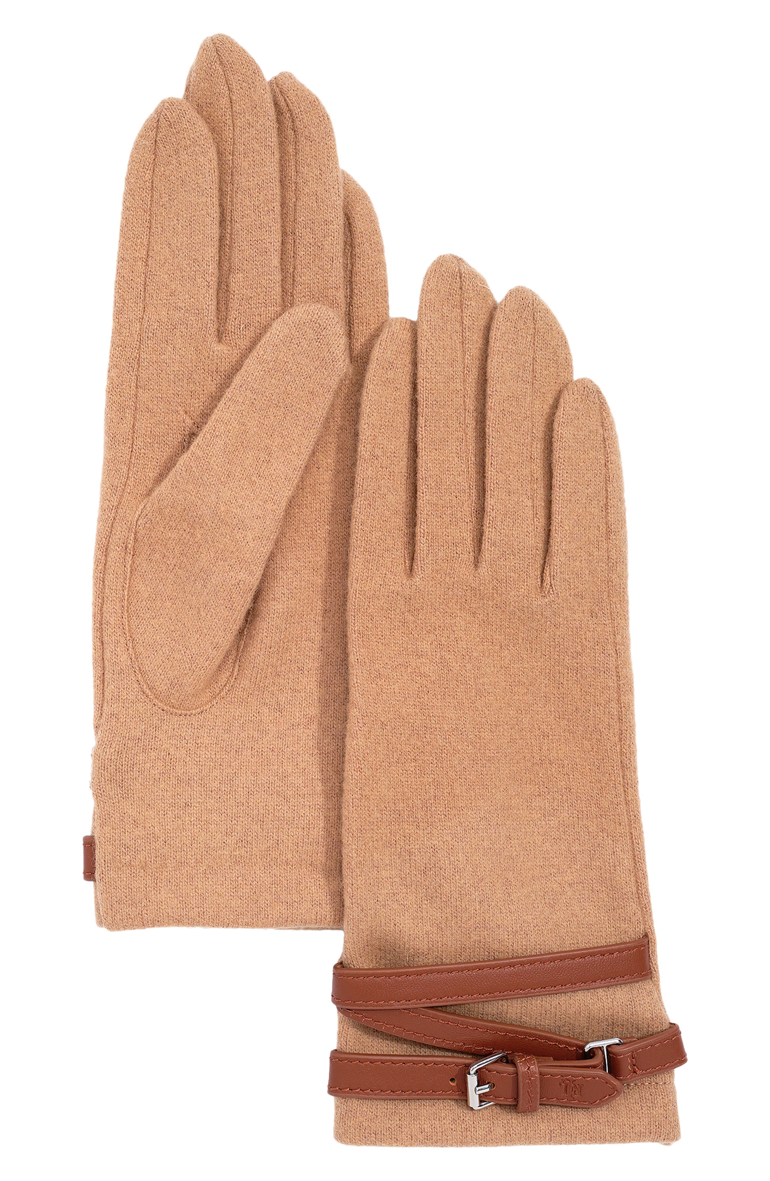 Lauren Ralph Lauren Belted Wool Blend Gloves (Women) | Nordstrom