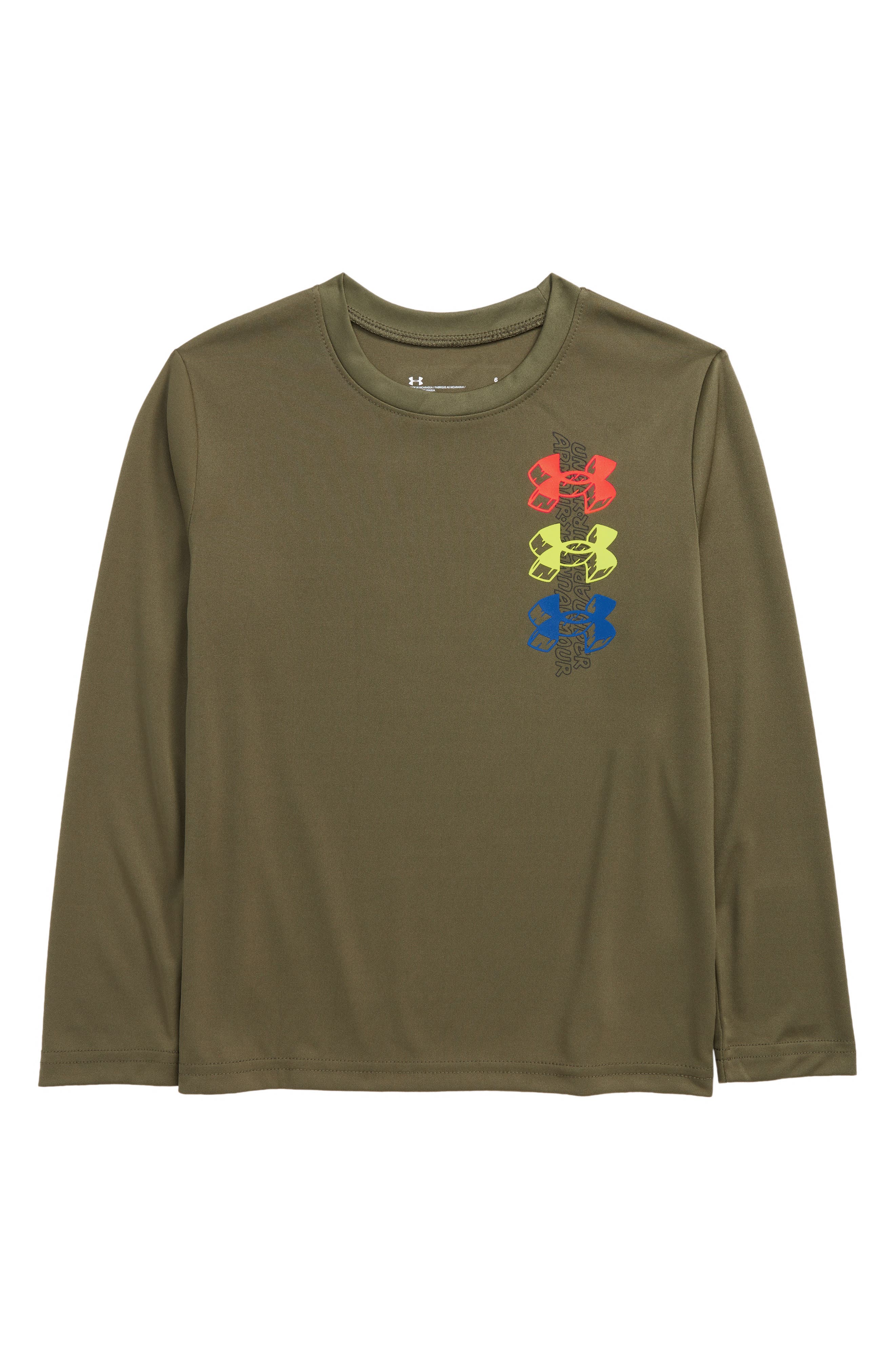 Under Armour Kids' Locker Triple Logo Long Sleeve Graphic Tee (Men ...