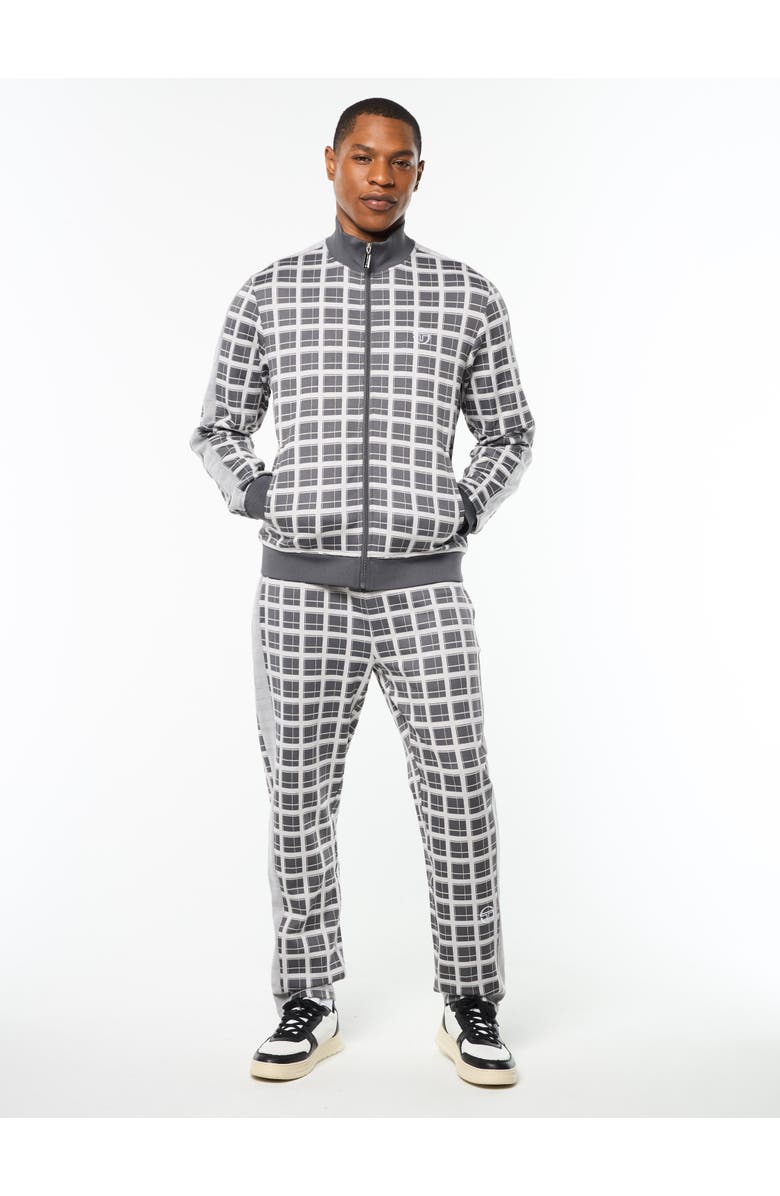 Sergio Tacchini Damarindo Check Track Jacket, Alternate, color, Quiet Grey