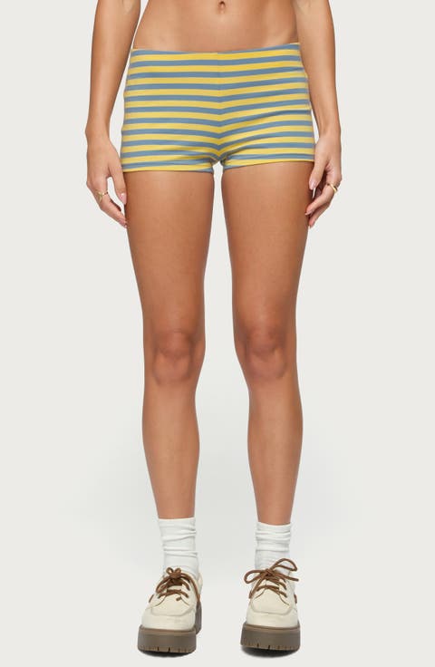 Isara Stripe Stretch Cotton Shorts