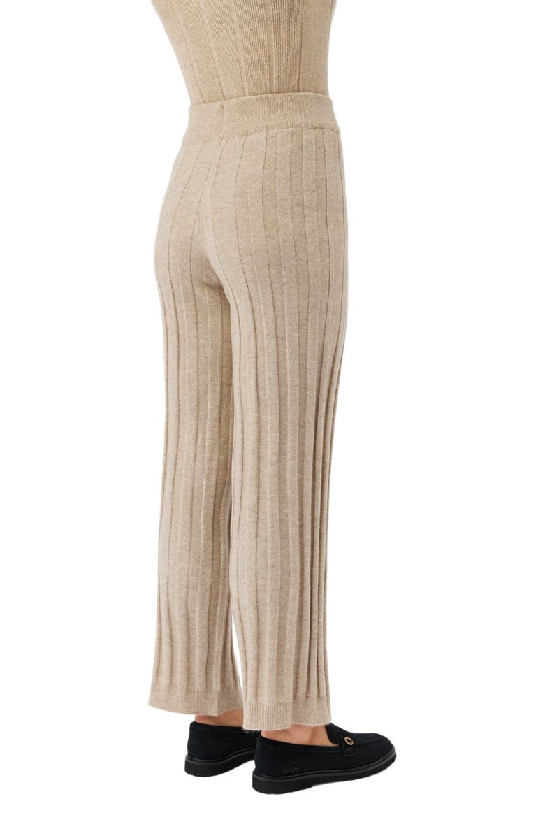 GOBI Mongolian Cashmere Textured Knit Cashmere Pants, Alternate, color, Warm Grey