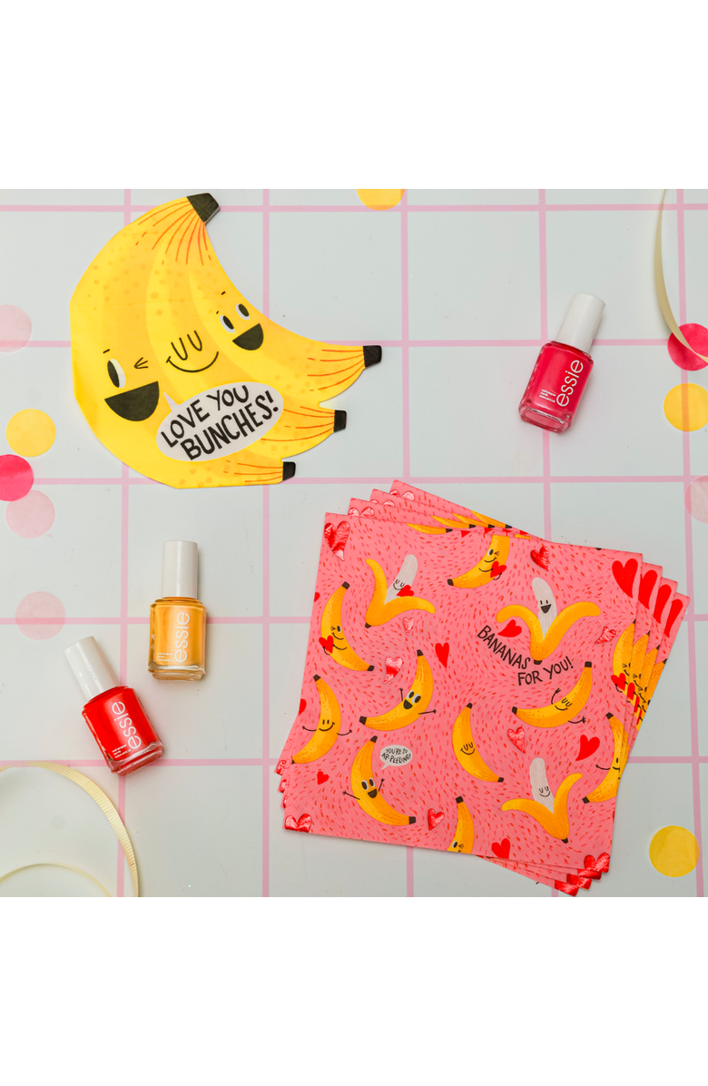 Daydream Society Bananas For You Banana Valentine's Day Large Napkins, Alternate, color, Assorted Pre-Pack