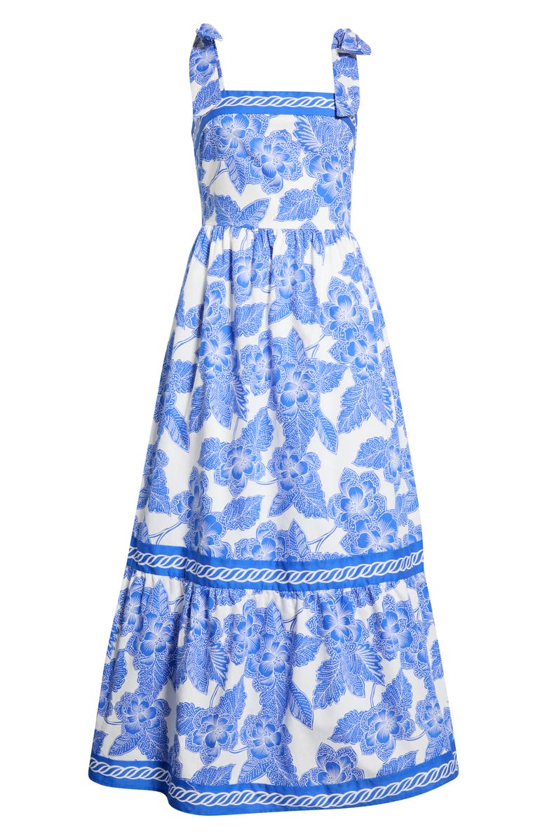 SUGARLIPS Rency Floral Tiered Cotton Maxi Sundress, Main, color, 