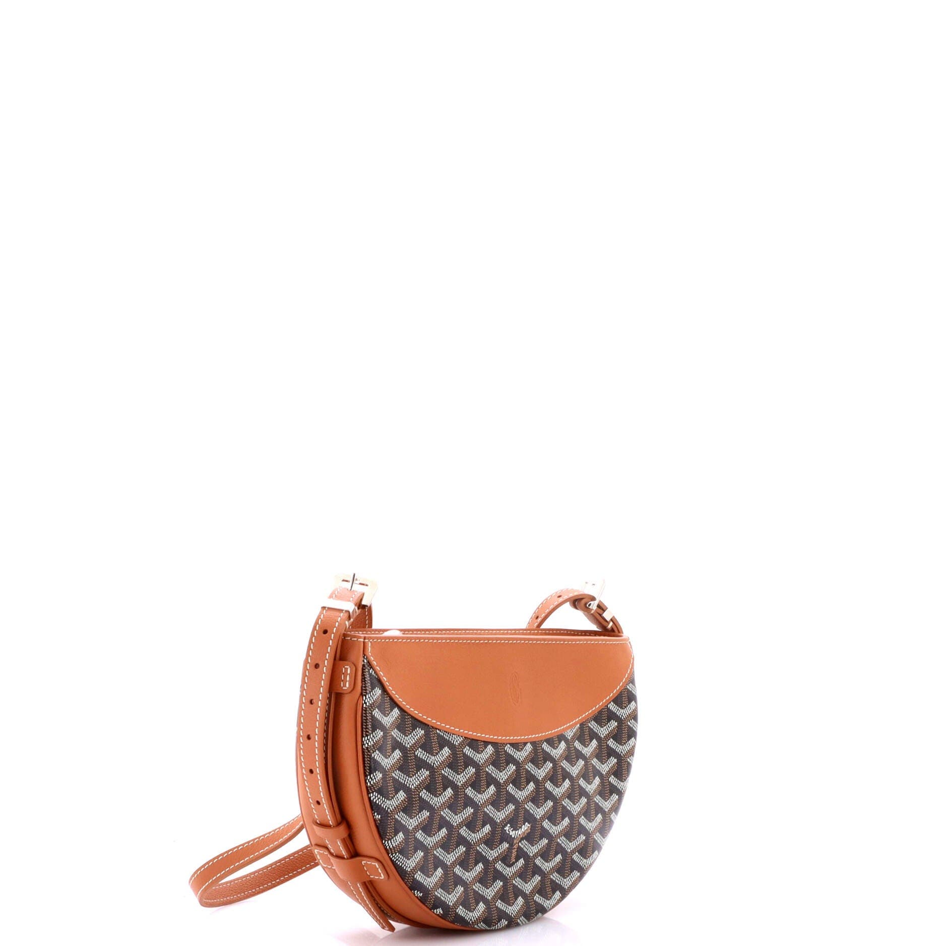 Pre-Owned Goyard Hirondelle Shoulder Bag Coated Canvas and Leather, Alternate, color, Brown