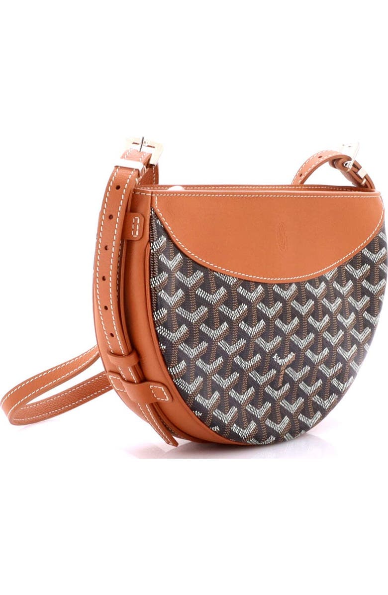 Pre-Owned Goyard Hirondelle Shoulder Bag Coated Canvas and Leather, Alternate, color, Brown