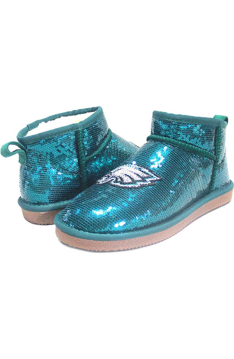 CUCE Women's Cuce Green Philadelphia Eagles Sequin Ankle Boots, Main, color,