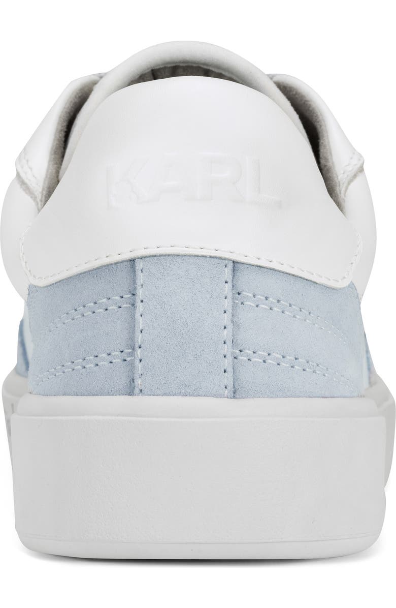 KARL LAGERFELD PARIS Philippe Mixed Media Sneaker, Alternate, color, White/ Grey