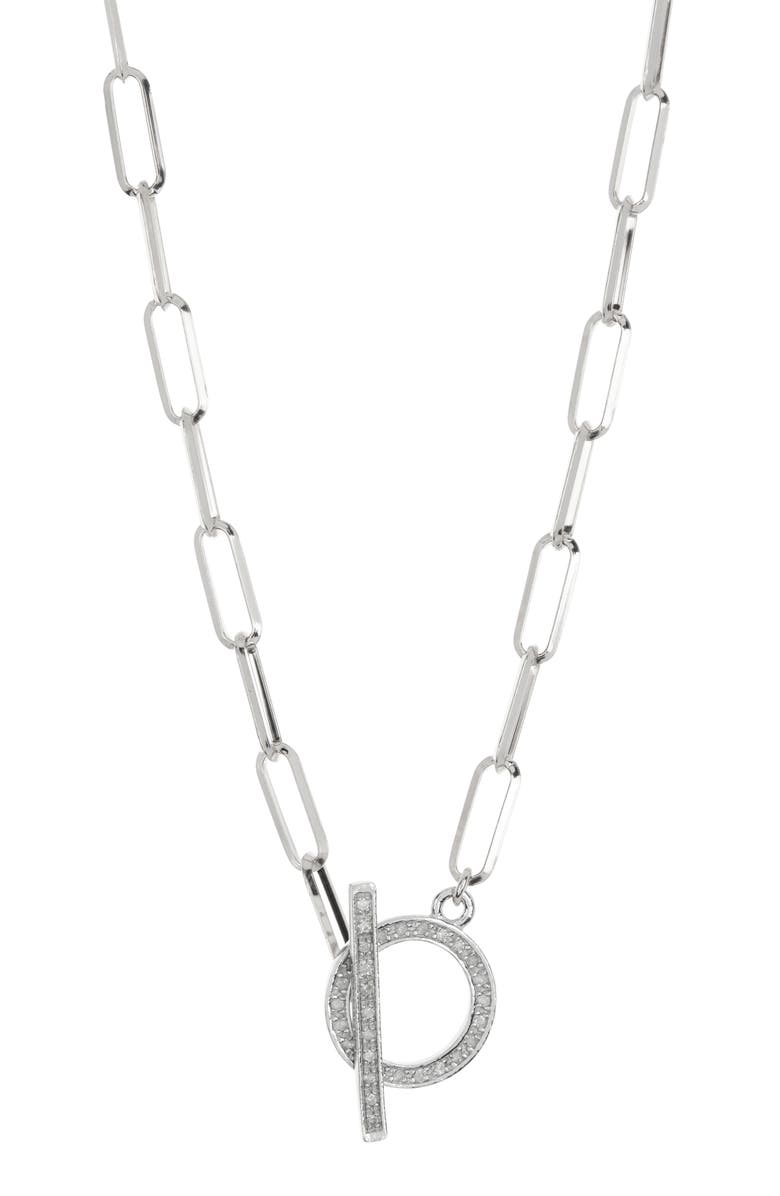 MESHMERISE Diamond Pavé Toggle Chain Necklace - 0.20 ctw, Main, color,