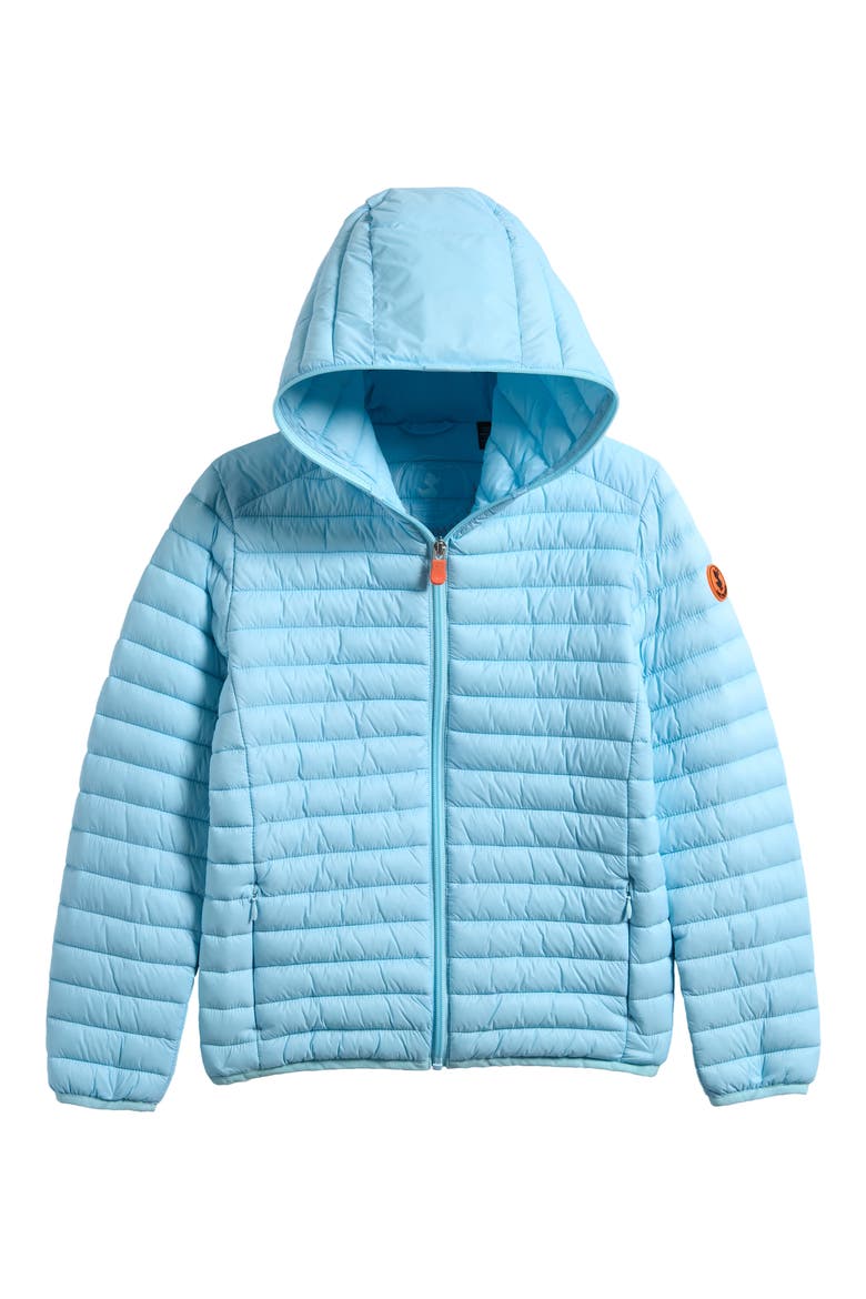 Kids' Huey Hooded Puffer Jacket, Main, color, OZONE BLUE