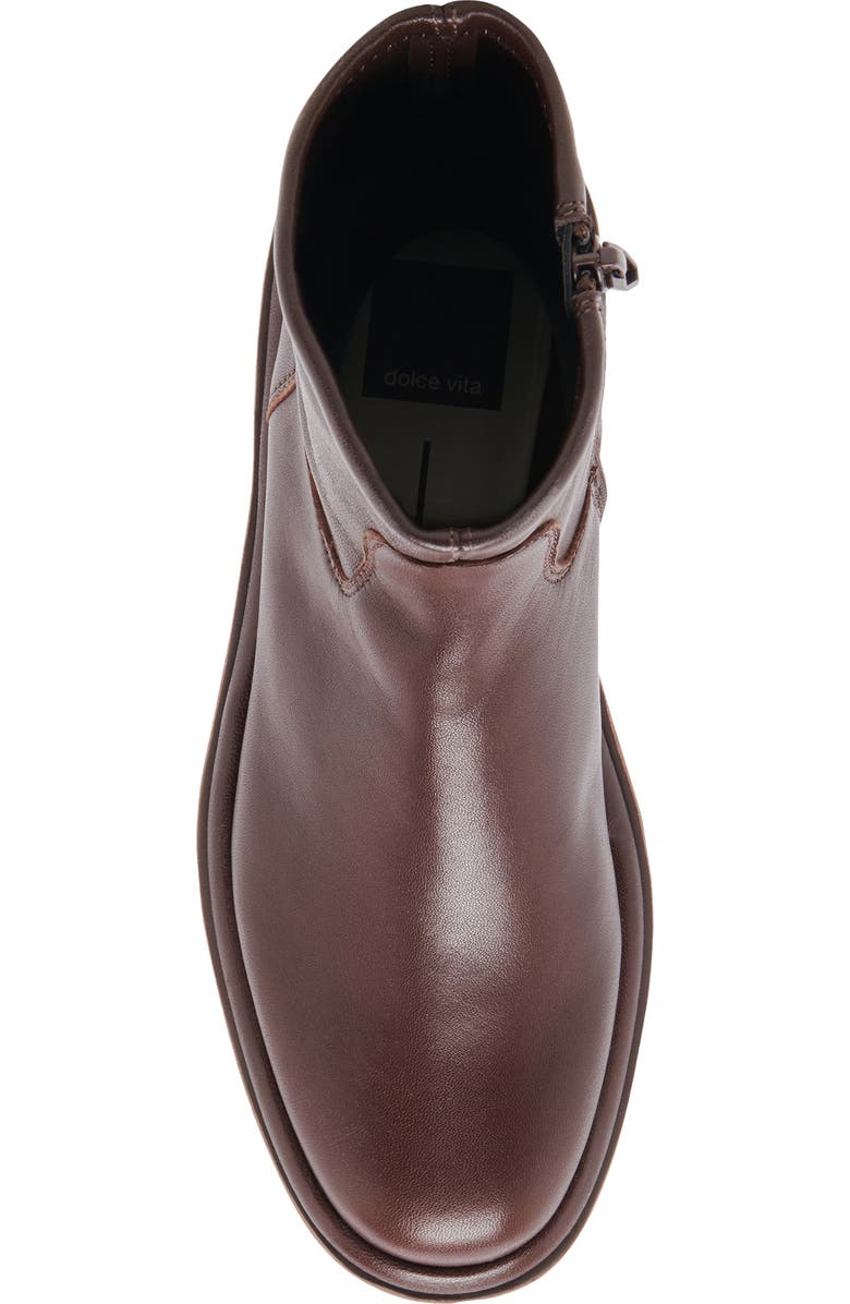 Dolce Vita Simaya H2O Waterproof Platform Bootie, Alternate, color, Mahogany Leather H2o