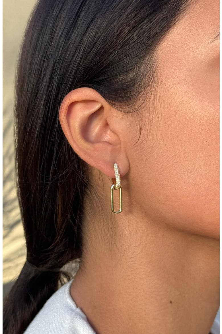 Crystal Single Drop Earrings, Alternate, color, GOLD