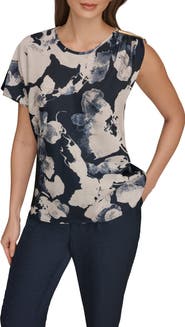 Donna Karan New York Asymmetrical Shoulder Top