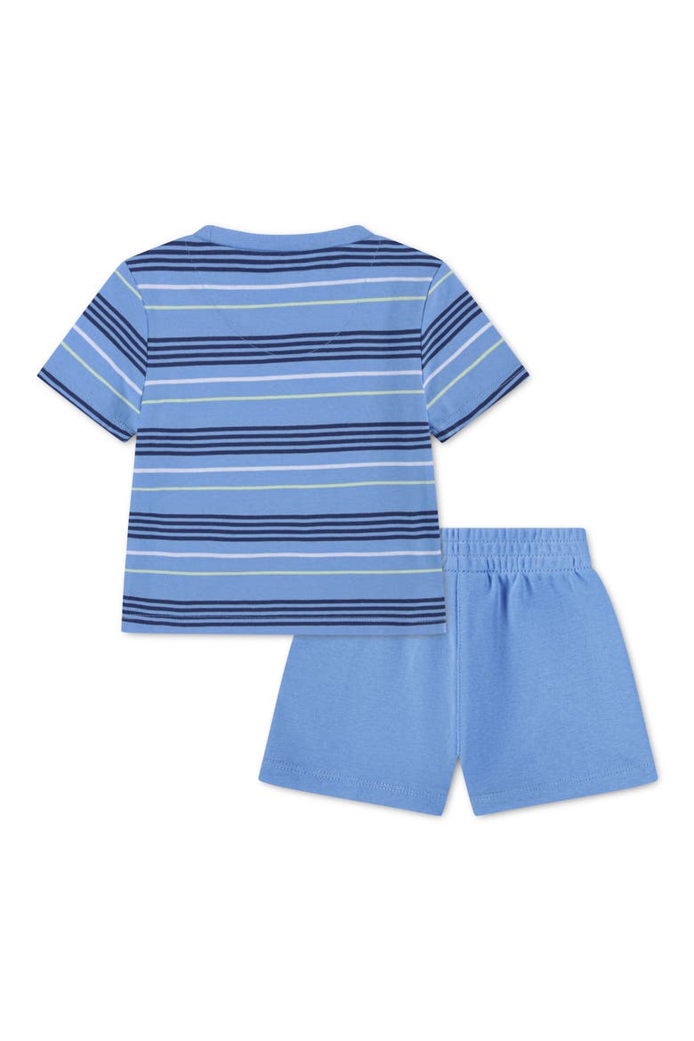Stripe T-Shirt & French Terry Shorts Set, Alternate, color, UNIVERSITY BLUE