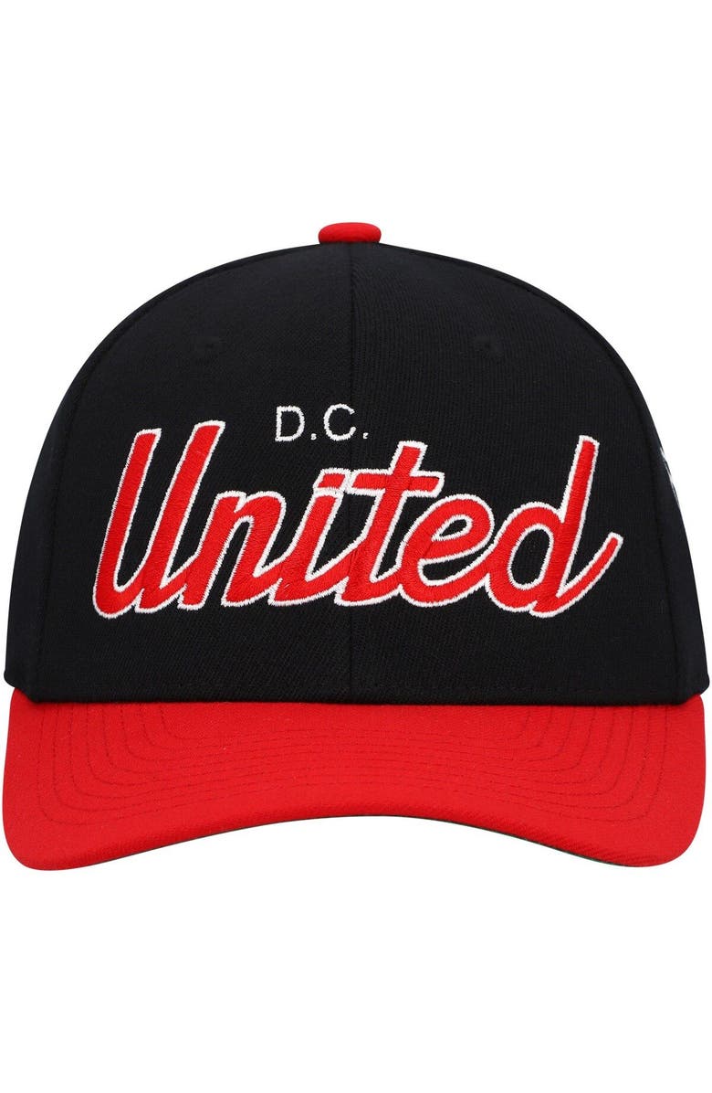 Mitchell & Ness Men's Mitchell & Ness Black D.C. United Team Script 2.0 Stretch Snapback Hat, Alternate, color, 