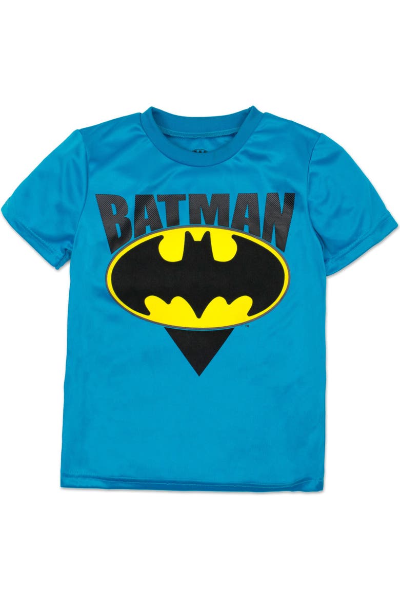 Justice League Batman Tank, T-Shirt and Shorts Set, Alternate, color, Batman Yellow Blue