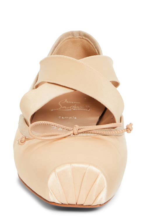 Christian Louboutin Cassiasticina Ballet Flat In Neutral