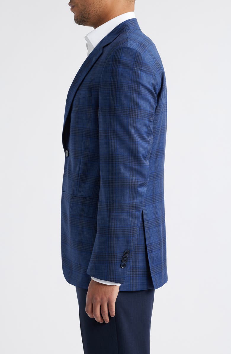 Peter Millar Flynn Classic Blue Windowpane Check Wool Sport Coat, Alternate, color, Blue