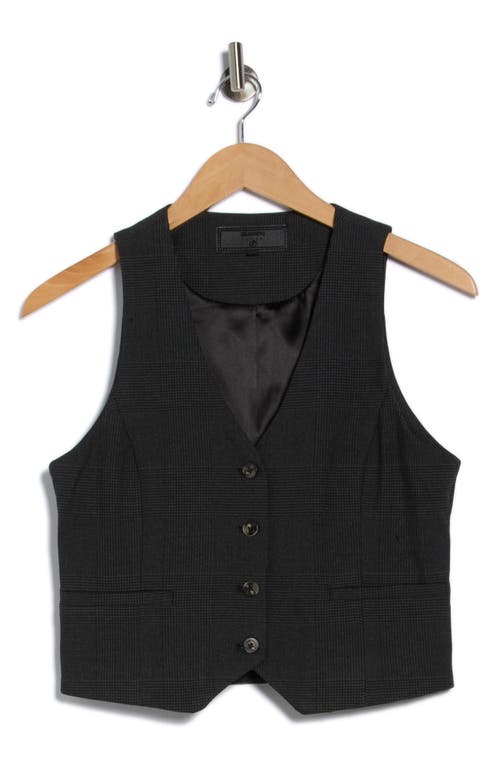 Blanknyc Glen Plaid Vest In Black