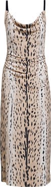 Diane von Furstenberg Claudi Animal Print Silk Slipdress