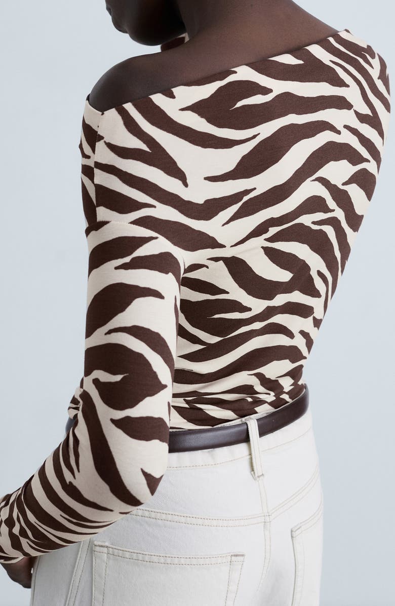 MANGO Zebra Asymmetric Top, Alternate, color,