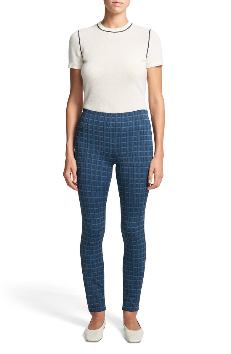 Theory Grid Scuba Leggings, Alternate, color, 