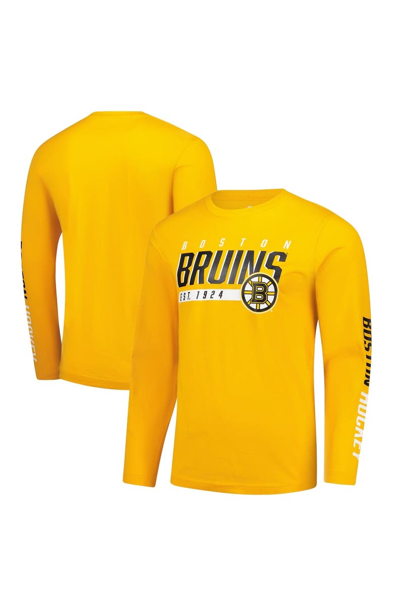 FANATICS Men's Fanatics Gold Boston Bruins Long Sleeve T-Shirt, Main, color, Gold