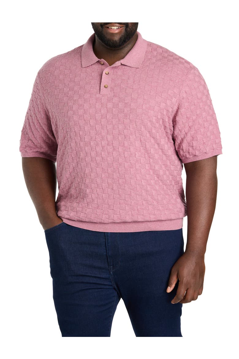 Big & Tall  Hampson Sweater Polo Shirt, Main, color, LT PINK