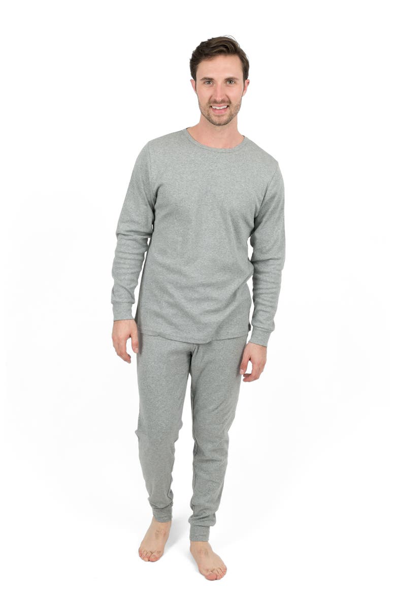 Men's Cotton Solid Matching Family Pajamas, Main, color, Light Gray