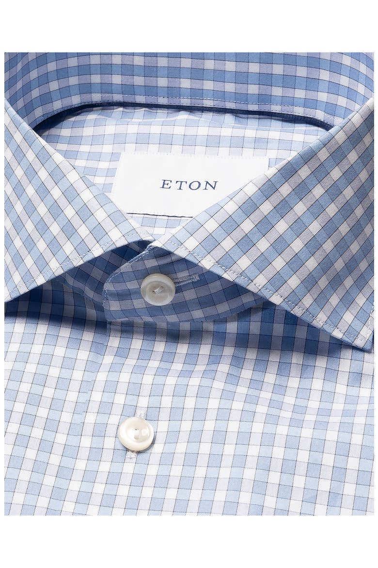 Slim Fit Check Dress Shirt, Alternate, color, MEDIUM BLUE