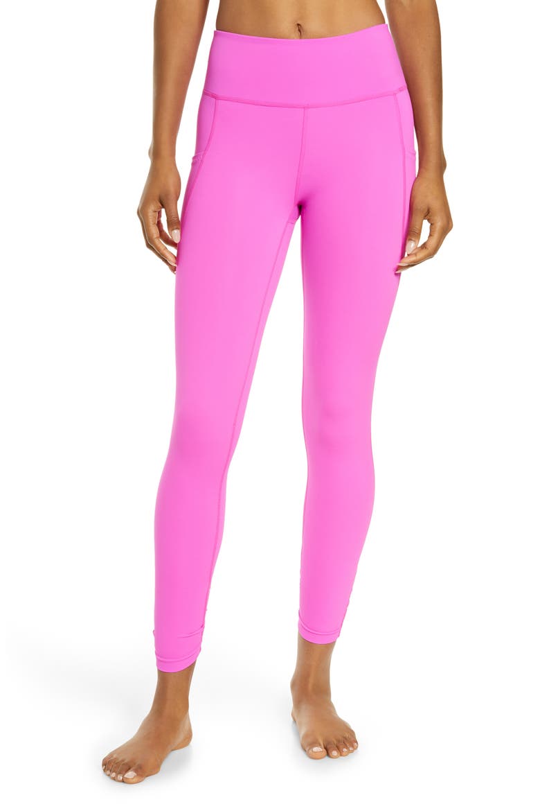 Free People FP Movement Solid Wave Rider Pocket Leggings, Main, color, LIVING MAGENTA