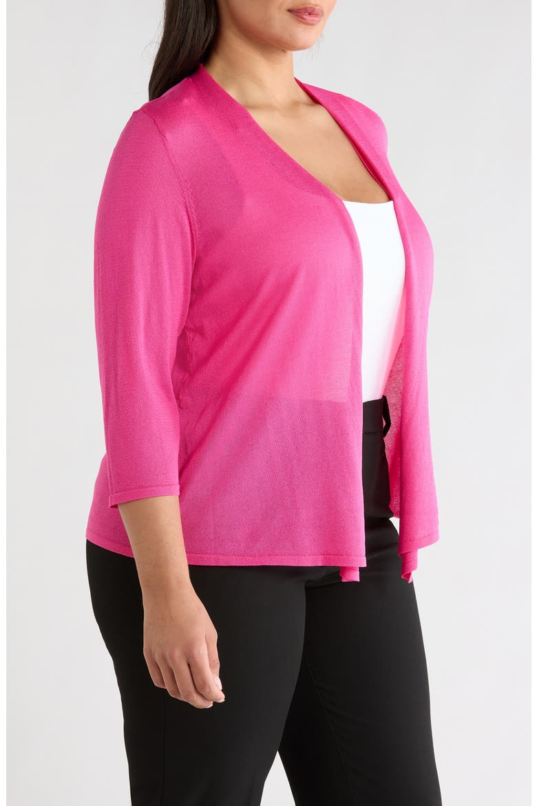 Self Edge Open Front Cardigan, Alternate, color, PINK PERFECTION