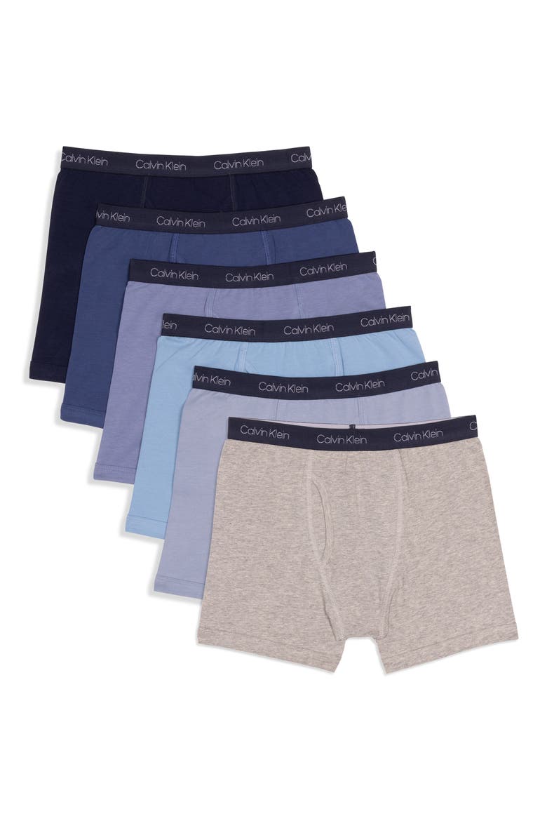 Kids' Assorted 6-Pack Boxer Briefs, Main, color, SHADES OF BLUE