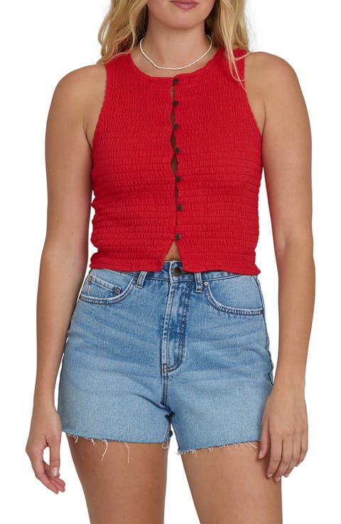 Kelsey Button-Up Sleeveless Top