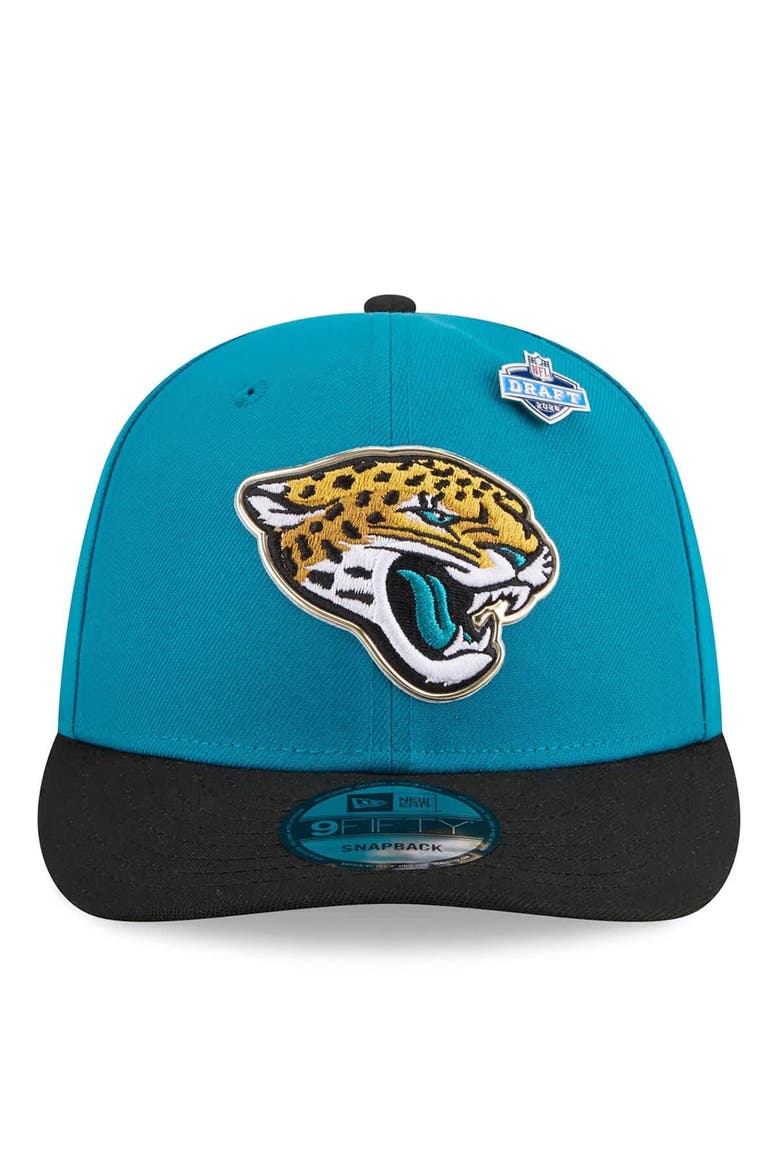 Men's New Era  Teal/Black Jacksonville Jaguars 2026 NFL Draft On Stage Pre-Curved 9FIFTY Snapback Hat, Alternate, color, Teal