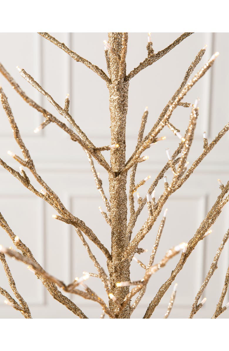 Balsam Hill Champagne Glitter LED Tree, Alternate, color, 