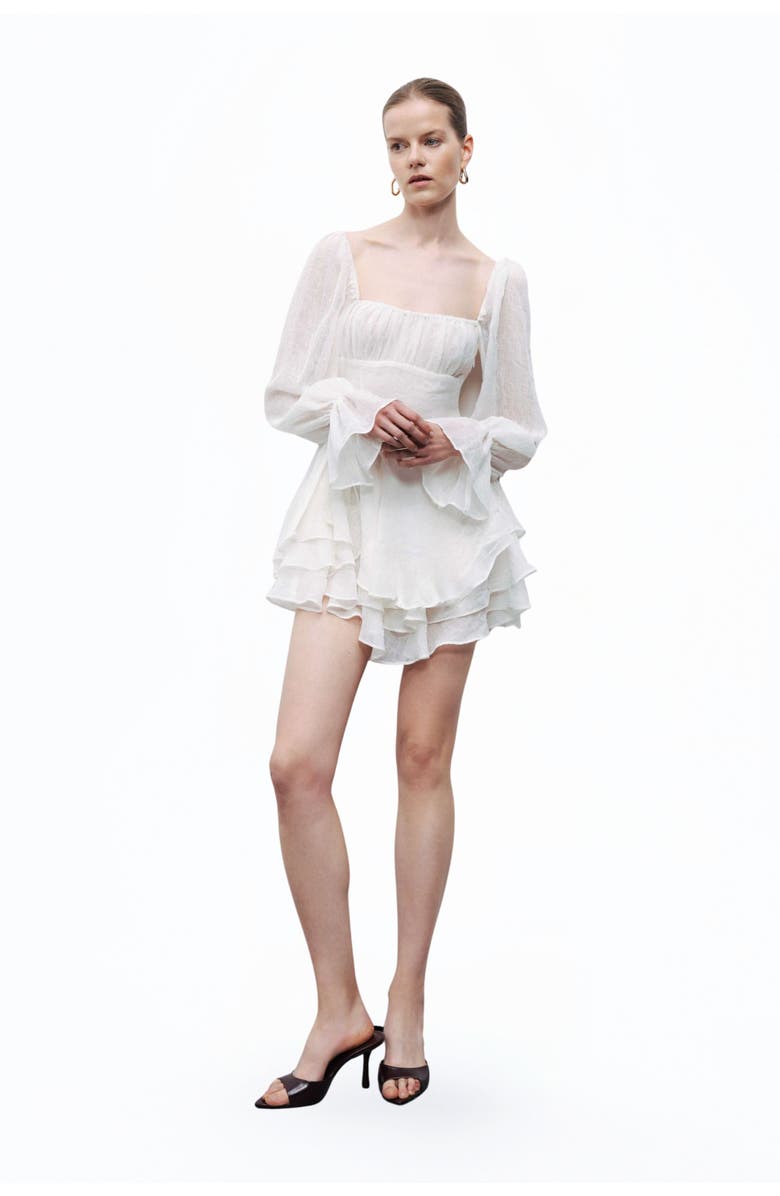 Nocturne Ruffle Mini Dress, Alternate, color, 
