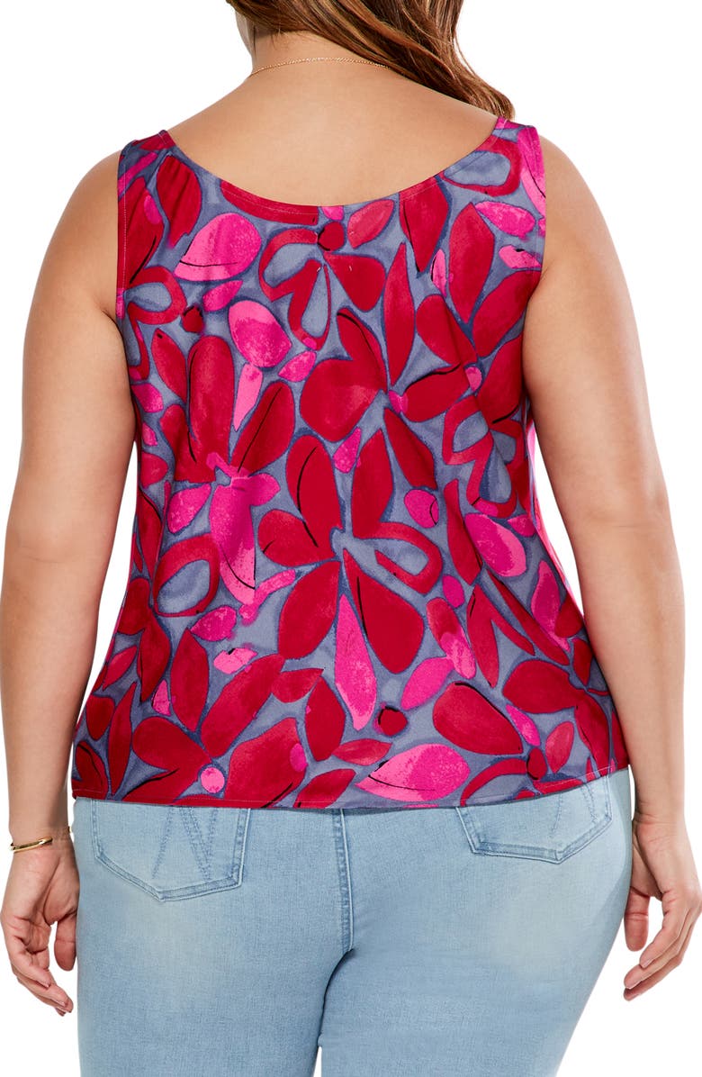 NIC+ZOE Happy Splash Cowl Neck Tank, Alternate, color, 