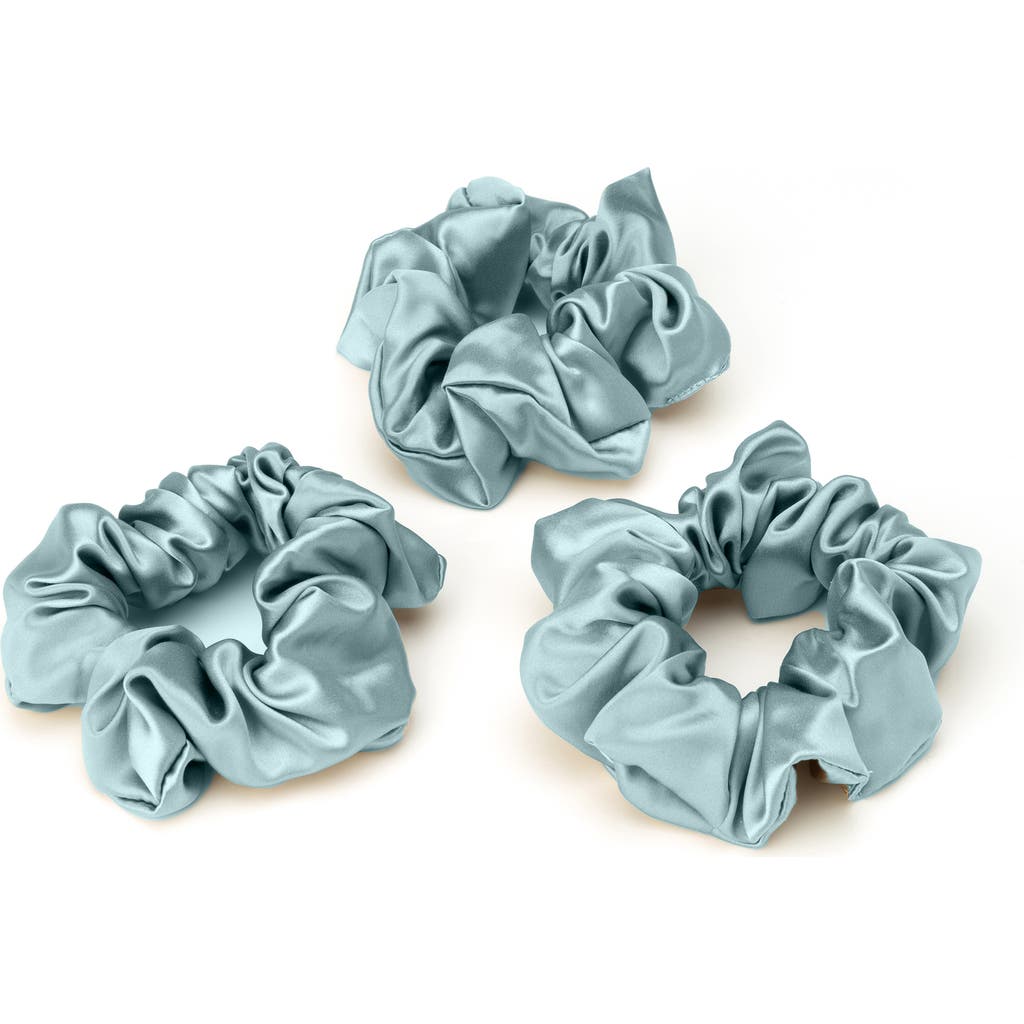 Blissy 3-pack Silk Scrunchies In Mint