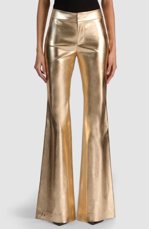 Andrew Faux Leather Flare Leg Pants