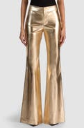 ALICE + OLIVIA Andrew Faux Leather Flare Leg Pants