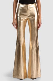 ALICE + OLIVIA Andrew Faux Leather Flare Leg Pants